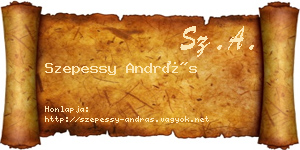 Szepessy András névjegykártya