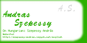 andras szepessy business card